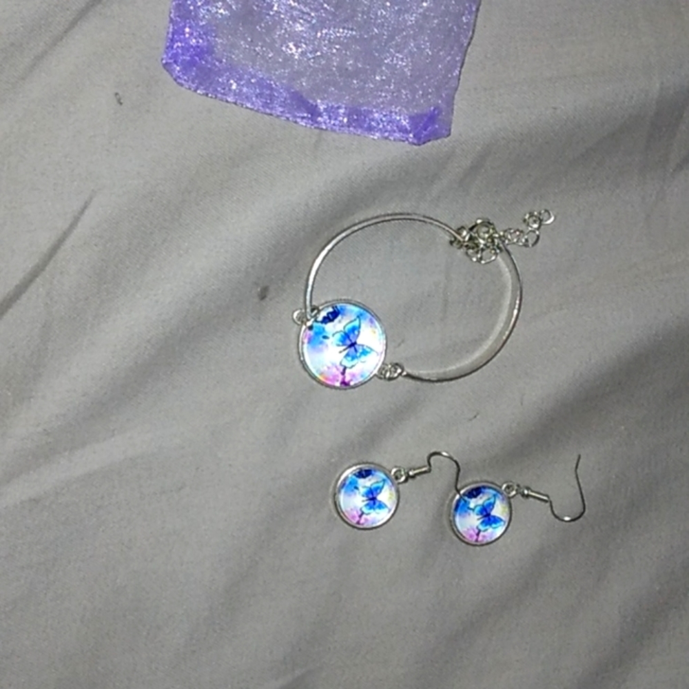 Butterfly Glass Cabochon Set